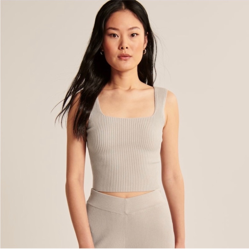 Abercrombie elevated ribbed tank